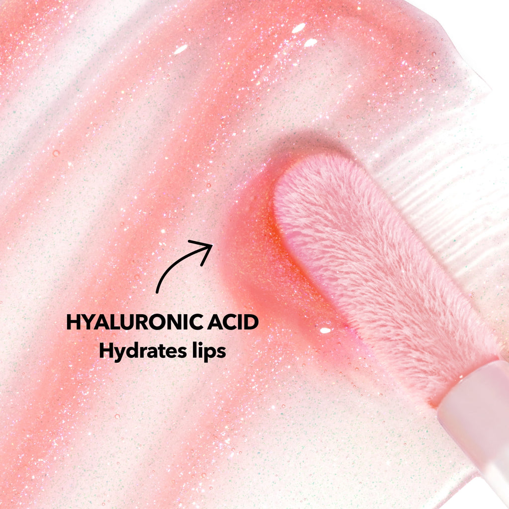 Sparkly Lip Gloss – Pink Shimmer, High-Shine Hydrating Gloss