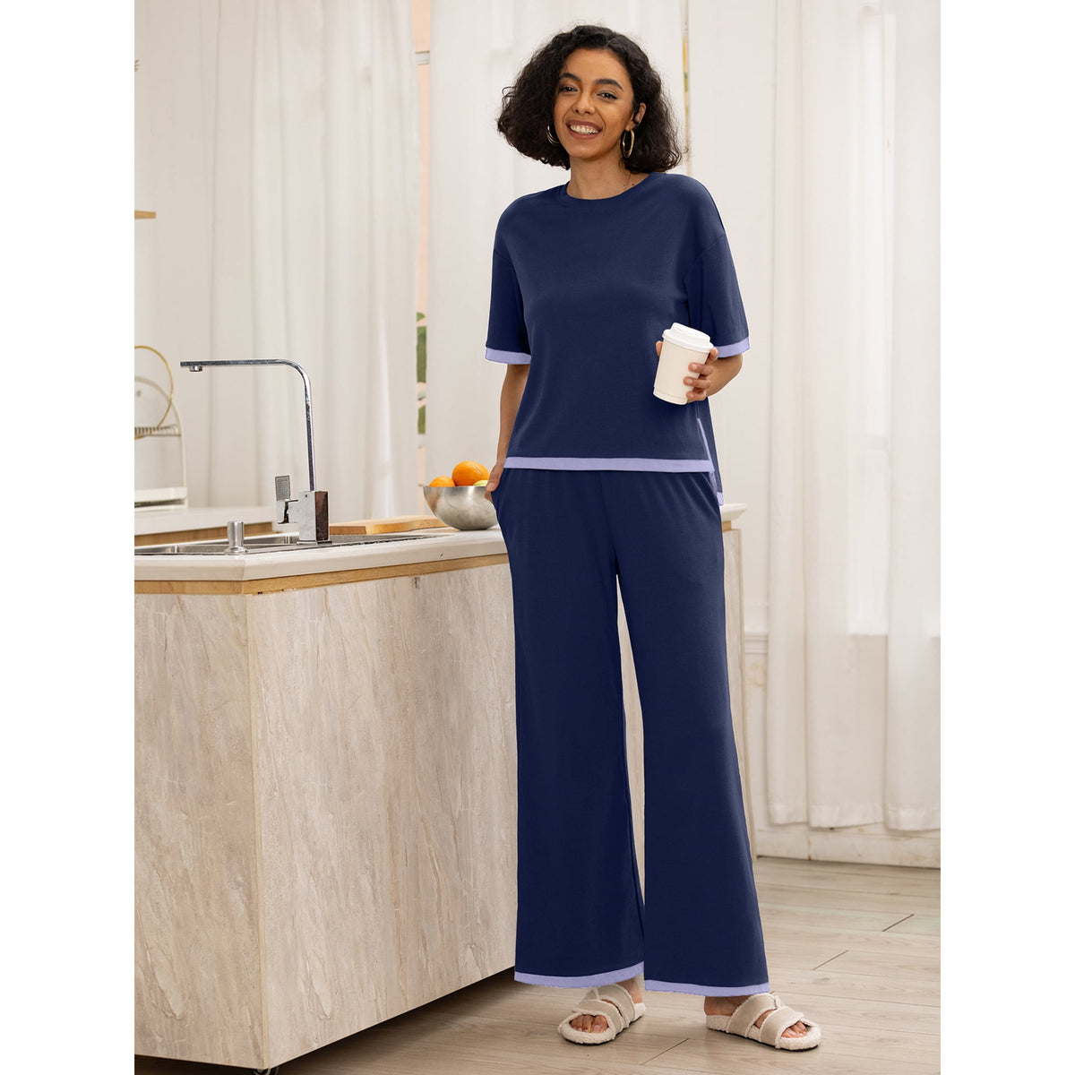 Cotton Two-Piece Lounge Set