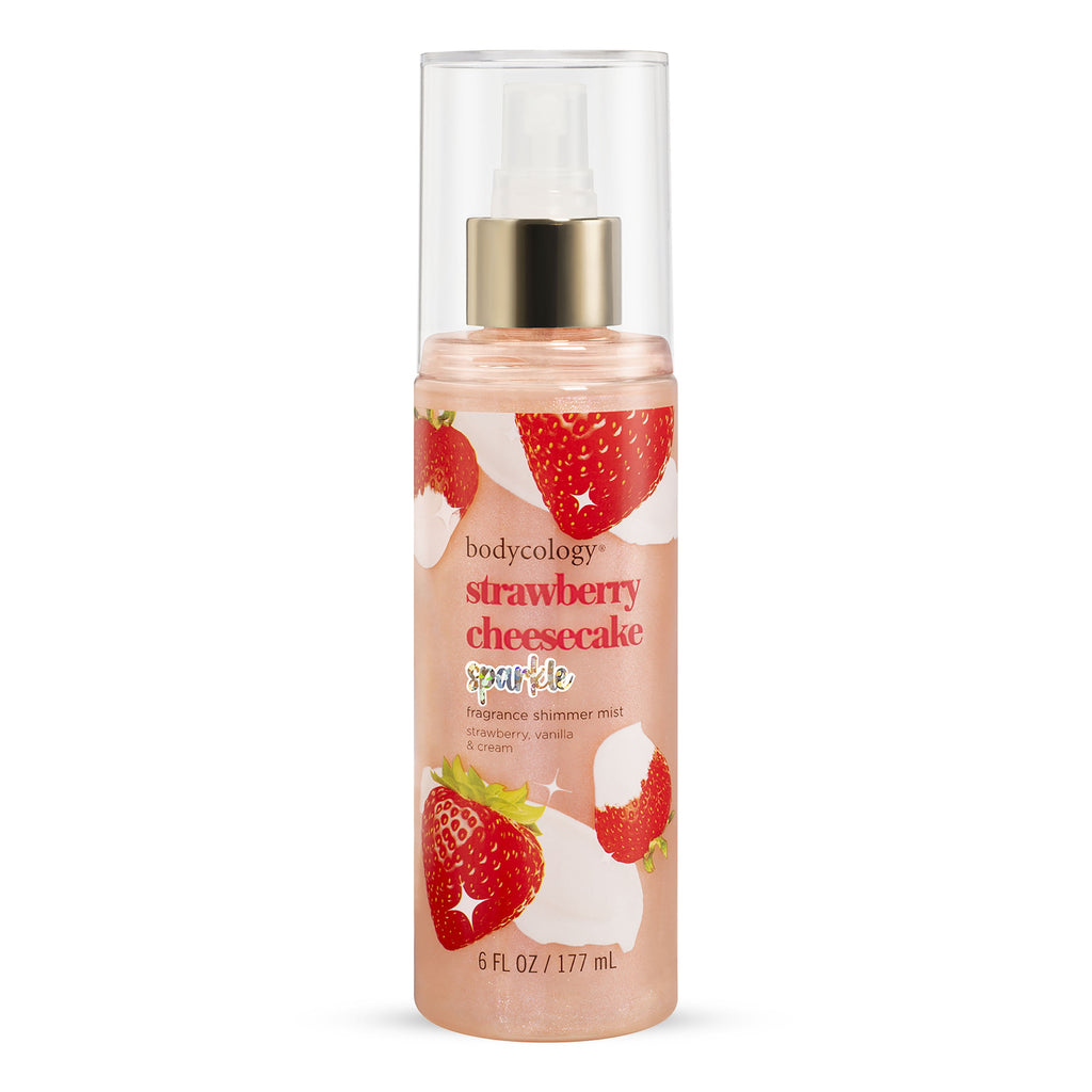 Strawberry Cheesecake Shimmer Fragrance Mist – Sparkling Sweet Scented Body Spray, 6 fl oz