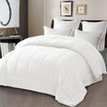 Queen Comforter Set – 3-Piece, White, Down-Alternative, All-Season