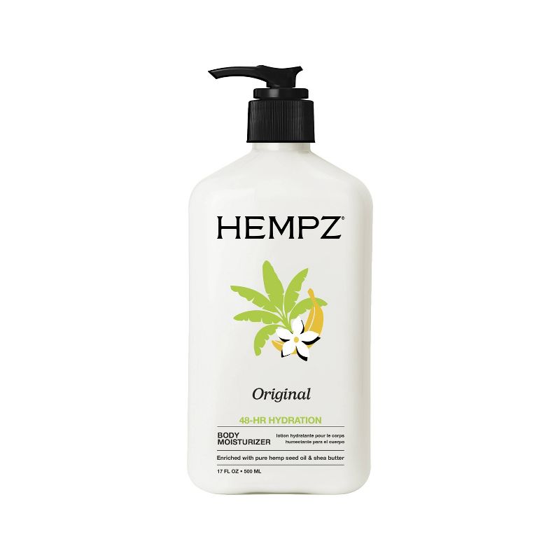 Hempz Original Herbal Moisturizing Body Lotion – Floral & Banana Scent with 100% Pure Hemp Seed Oil, 17 fl oz