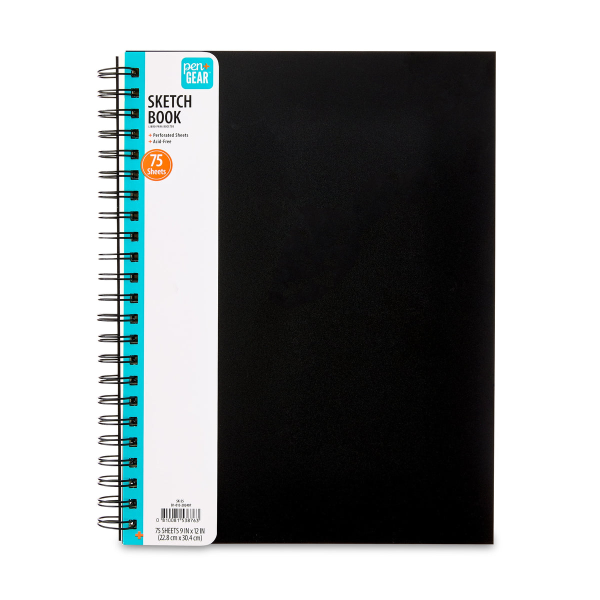 Spiral Sketch Pad – 12" x 9", 75 Sheets Premium Drawing Paper