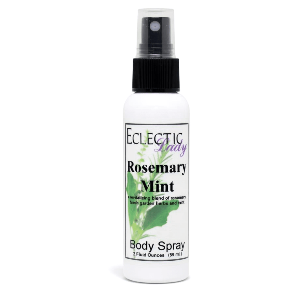 Rosemary Mint Fragrance Body Spray – Revitalizing Herbal Scented Hydrating Mist, 2 fl oz