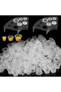 Tattoo Ink Cups Kit – 300 Mixed Caps with 2 Holders