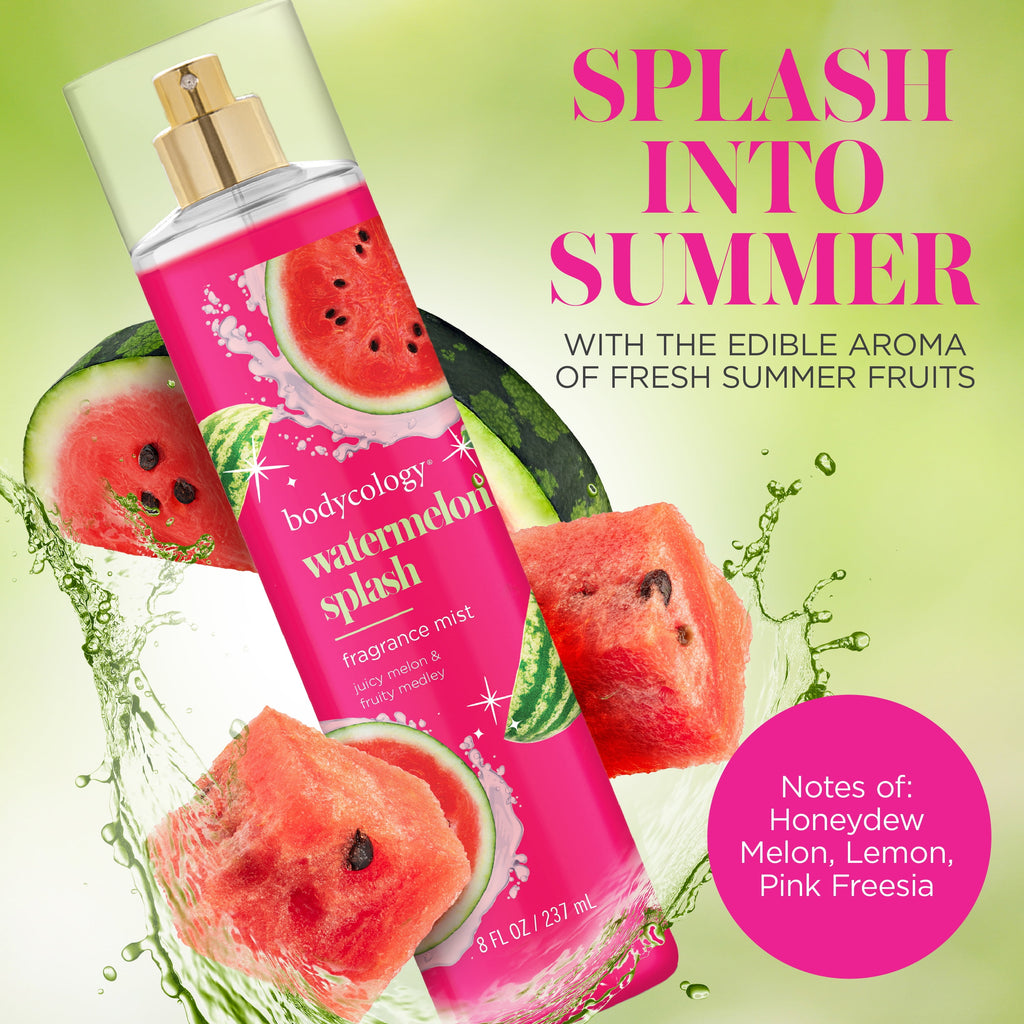 Watermelon Splash Fragrance Body Mist – Fresh Fruity Scented Body Spray, 8 fl oz