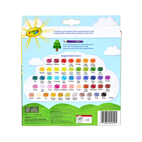 Colored Pencils Set – 50 Assorted Pre-Sharpened Art Pencils