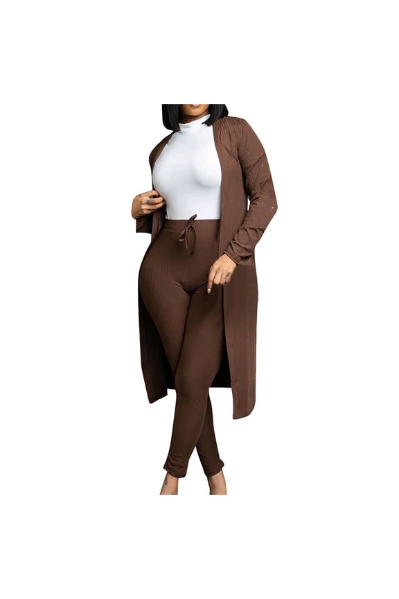 Knit Cardigan Two-Piece Lounge Set
